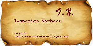 Ivancsics Norbert névjegykártya